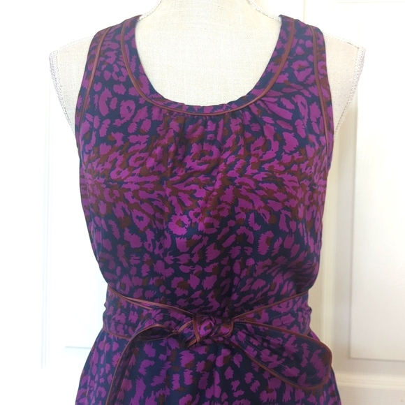 Marc By Marc Jacobs Silk Purple Leopard mid-length Dress - Picture 3 of 8